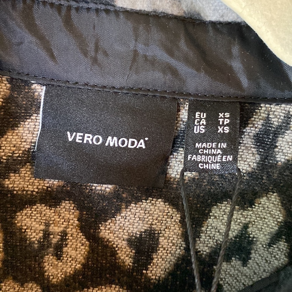 Vero Moda Vmleony Animal Leopard Print Long Sleeve Jacket Size XS - Picture 9 of 13